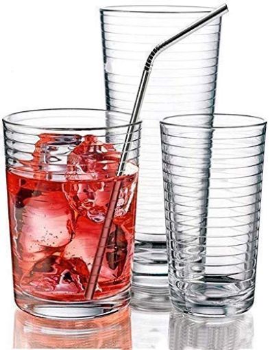 Picture of steel strove Stainless Steel Reusable SS 304 Food Grade Beverage Drinking Straws with Straw Cleaning Brush BPA Free Metal for Smoothies