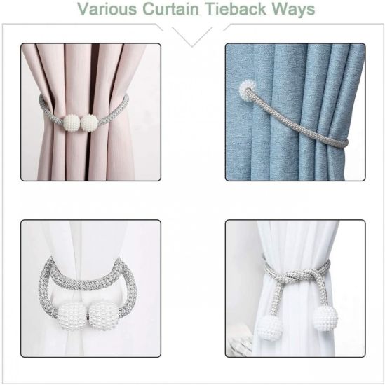 Picture of (PACK F 2 ) MAGNETIC CURTAIN DRAPE TIE BACKS ROPE