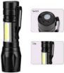 Picture of Metal Flashlight Torch with Built in Battery and USB Cable Black led emergency rechargeable onlite torch for Camping Hiking Cycling Backpacking Hunting Fishing Auto Emergencies and Home Repair family and outdoor activity etc
