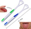 Picture of Tongue Cleaner Oral Care Tongue Cleaner Plastic Gentle Bacteria Inhibiting Scraper  Antimicrobial Sweeper Healthy Mouth tounge tuonge