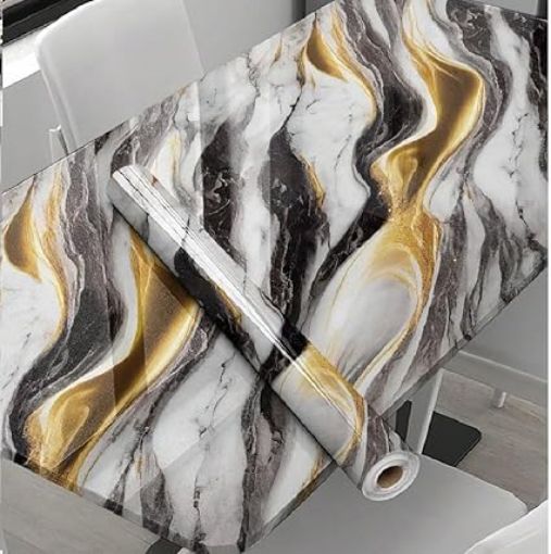 Picture of BLACK GOLD MARBLE FOIL New Black Gold Marble Wallpaper