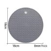 Picture of Round Silicone Hot Pot Holder Mat Heat Resistant Disc Pads Kitchen Insulation Anti-Slip Coasters Dining Table Mat silica gel pot holder dining pad Silicone Pot Holders Hot Pads coaster Cup Insulation Mat