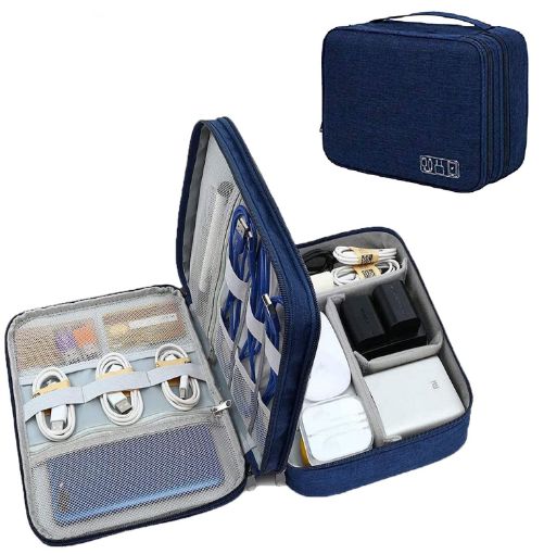 Picture of 2 Layer Gadget Bag Electronic Gadget Organizer Case Double Layer Electronic Gadget Organizer Bag