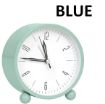 Picture of BLUE CLOCK Round Silent Analog Desk Alarm Clock Non Ticking with Snooze Super Silent Alarm Clock