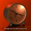 Picture of BLUE CLOCK Round Silent Analog Desk Alarm Clock Non Ticking with Snooze Super Silent Alarm Clock