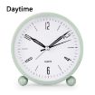 Picture of BLUE CLOCK Round Silent Analog Desk Alarm Clock Non Ticking with Snooze Super Silent Alarm Clock