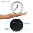 Picture of BLUE CLOCK Round Silent Analog Desk Alarm Clock Non Ticking with Snooze Super Silent Alarm Clock