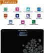 Picture of Digital Body Weight Bathroom Scale Electronic Thick Tempered Glass & LCD Display Health Body Weight Scales