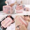 Picture of 3 PCS WASH BAG 3 PIS WASH BAG Cosmetic Wash Bag Makeup Pouch Bag Travel Transparent Toiletry Waterproof Zipper Wash Bag Household Grooming Kit Portable Organizer Case Carry Pouch