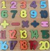 Picture of Wooden Number Puzzle Numbers Learning Toy  Wooden Puzzle with Large Colourful Numbers