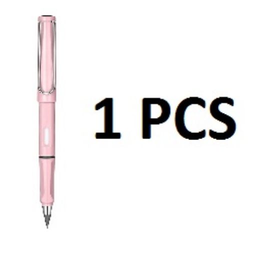 Picture of 2 IN 1 PENCIL PENCIL ERASER Reusable Everlasting Ink-less Pencils Portable Eternal Erasable Metal Writing Pens Infinite Replaceable Graphite Nib Triangular Golf Stationary Set