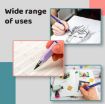 Picture of 2 IN 1 PENCIL PENCIL ERASER Reusable Everlasting Ink-less Pencils Portable Eternal Erasable Metal Writing Pens Infinite Replaceable Graphite Nib Triangular Golf Stationary Set
