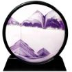 Picture of PURPLE Mobile Hourglass Art 3D Natural Landscape Sand Painting Moving Sand Art Picture Decor Round Glass Frame Display Flowing Sand Relaxing