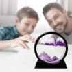 Picture of PURPLE Mobile Hourglass Art 3D Natural Landscape Sand Painting Moving Sand Art Picture Decor Round Glass Frame Display Flowing Sand Relaxing