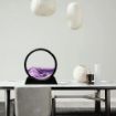 Picture of PURPLE Mobile Hourglass Art 3D Natural Landscape Sand Painting Moving Sand Art Picture Decor Round Glass Frame Display Flowing Sand Relaxing