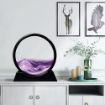 Picture of PURPLE Mobile Hourglass Art 3D Natural Landscape Sand Painting Moving Sand Art Picture Decor Round Glass Frame Display Flowing Sand Relaxing