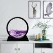 Picture of PURPLE Mobile Hourglass Art 3D Natural Landscape Sand Painting Moving Sand Art Picture Decor Round Glass Frame Display Flowing Sand Relaxing