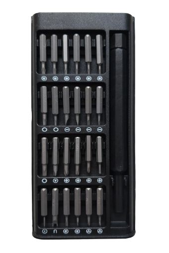Picture of 24 In 1 Screwdriver Set Multi Pocket Repair Tool Kit  Screwdriver Set Multicolor - 1 Extension Magnetic Connector and 24 Bits