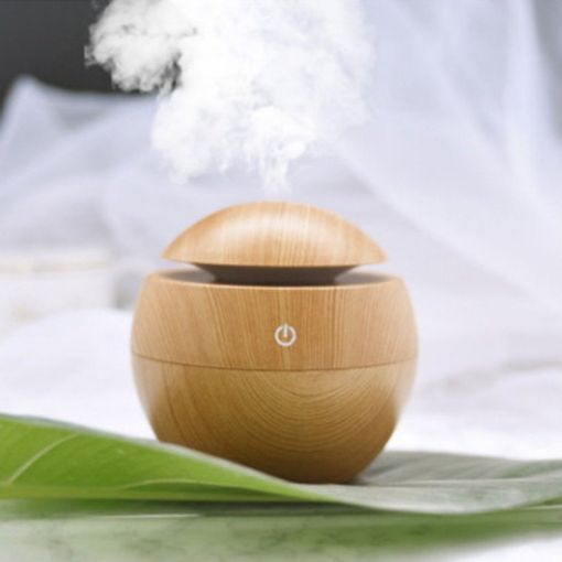 Picture of Wood Grain Cool Mist Humidifier Mini Aroma Essential Oil Diffuser Humidifiers Essential Oil Diffuser Aroma Air Humidifier