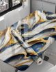 Picture of BLUE GOLD MARBEL FOIL Marble Wallpaper