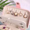 Picture of JEWELLERY BOX Jewellery Organiser PU Leather Zipper Portable Storage Box Case JEWELLERY ORGANIZER BOX JEWELLERY  BOX