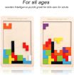 Picture of Wooden Tetris Jigsaw Puzzle Wooden Puzzles Brain Teasers Toy Colorful Jigsaw Game Wood Montessori Intelligence STEM Educational Gift