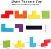 Picture of Wooden Tetris Jigsaw Puzzle Wooden Puzzles Brain Teasers Toy Colorful Jigsaw Game Wood Montessori Intelligence STEM Educational Gift