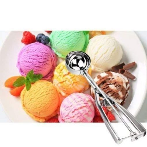 Picture of Ice cream scoops ice cream scoopers stainless steel Multi Use Food Spoon Easy Handheld Trigger Cookie Melon Scoop Ice Cream Serving