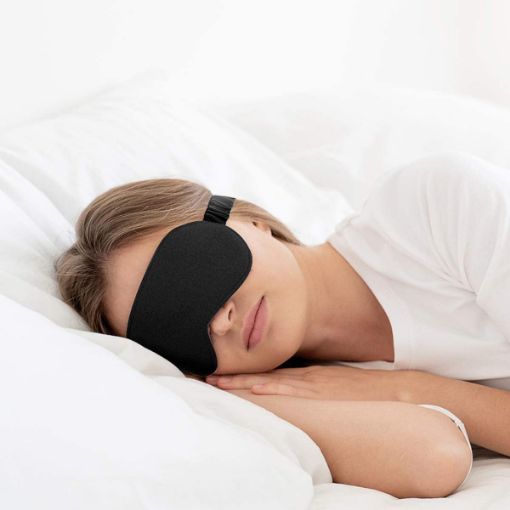 Picture of Mulberry Silk Sleep Mask Eye Mask upeer  Smooth for Blind Fold Ultra Smooth Adjustable Sleep Mask and Blind Fold
