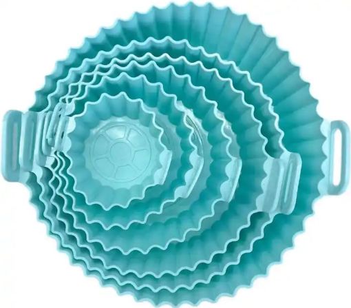 Picture of 6 Pcs Air Fryer Silicone Pot reusable air fryer silicone liner air fryer pan Reusable Basket
