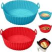 Picture of 6 Pcs Air Fryer Silicone Pot reusable air fryer silicone liner air fryer pan Reusable Basket