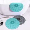 Picture of Round Silicone Shower mat Non-Slip Bath mat Antibacterial Anti-Mold Soft Shower mat PVC Bathroom Mat Machine Washable Foot Massage Bathtub Mat  Non-Slip Massage Silicone Pad Round