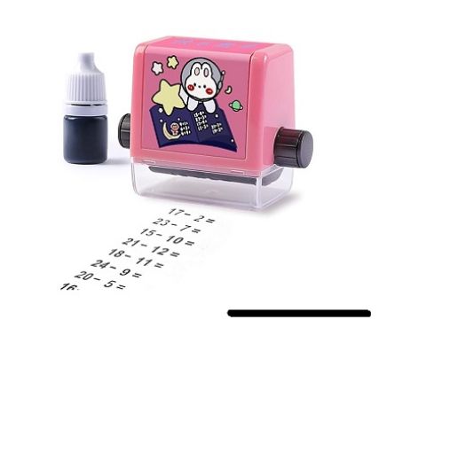 Picture of Roller Digital Teaching Stamp Subtraction Seal Arithmetic Artifact Reusable Teaching Stamp Subtraction Teaching Number Math Rolling Teaching Stamps