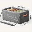 Picture of 26 L Storage bag with Lid Big Canvas Bag Foldable Cloth Storage Box Canvas Fabric Basket
