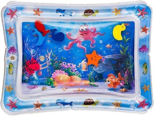 Picture of WATER MAT BABY PLAY MAT Inflatable Baby Slapped Pad  Tummy Time Floor Cushion Fun Activity Play Center Indoor Outdoor Water Play Mat