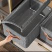 Picture of 26 L Storage bag with Lid Big Canvas Bag Foldable Cloth Storage Box Canvas Fabric Basket