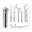 Picture of 7 pcs Dental Cleaning Kit Stainless Steel Toothpicks Pocket Set Toothpicks Cleaning Kit