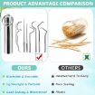 Picture of 7 pcs Dental Cleaning Kit Stainless Steel Toothpicks Pocket Set Toothpicks Cleaning Kit