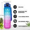 Picture of Unbreakable Silicone Water Bottle 1 Litre with Motivational Time Marker, Leakproof Durable BPA Free Non-Toxic Bottle for Office DOUBLE COLOR