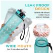 Picture of Unbreakable Silicone Water Bottle 1 Litre with Motivational Time Marker, Leakproof Durable BPA Free Non-Toxic Bottle for Office DOUBLE COLOR