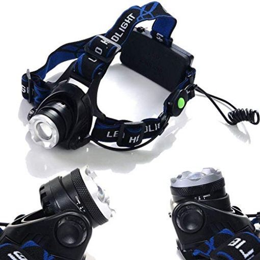 Picture of Rechargable Led Head lamp head lamp tourch trekking rechargeable led night lights waterproof for bike cycling reading Flash Light Spotlight Rechargeable hiking mountain head lamp Cycling caving adjustable up down light outdoor camping head torch CYCLR