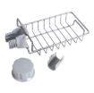 Picture of Faucet Rack Holder Stainless Steel Sink Caddy Organizer Kitchen Faucet Shelf Snap-on Faucet Rack Towel Holder for Soap mini shop Hanging Holder Dishcloth