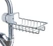 Picture of Faucet Rack Holder Stainless Steel Sink Caddy Organizer Kitchen Faucet Shelf Snap-on Faucet Rack Towel Holder for Soap mini shop Hanging Holder Dishcloth