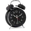 Picture of Analog Alarm Clock 4 inches Super Silent Non-Ticking Twin Bell Alarm Clock TWIN BELL BLACK CLOCK