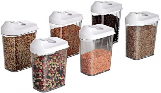 Picture of (SET OF 6) 750 ML EASY FLOW KITCHEN CONTAINER