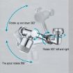 Picture of shower head facute rack null WATER FAUCET 1080 DEGREE WATER FAUCET 1080  Rotating Faucet Extender Aerator Universal Splash Filter Faucet Large Angle Rotating Splash Filter Faucet Extender Aerator  FAUET SPLASH HEAD