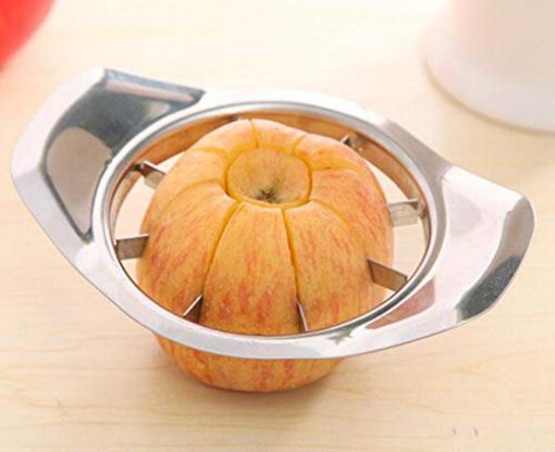 Picture of Apple Cutter Stainless Steel apple cutter Veggies Divider Slicer Vegetable cutter Slicer Kitchenware 8 Blades and Handle Apple Grater Cutter/Slicer