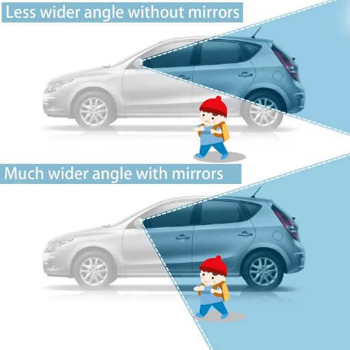 Picture of Blind Spot Mirror HD Glass Frameless Convex Rear View  Convex Rear View Mirror Universal Vehicles