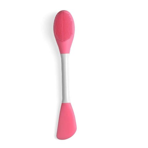Picture of Facial Cleansing Brush Silicone Face Mask Brush Double-Ended Silicone Face Mask Brush  Soft Facial Masks Brush