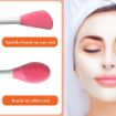 Picture of Facial Cleansing Brush Silicone Face Mask Brush Double-Ended Silicone Face Mask Brush  Soft Facial Masks Brush